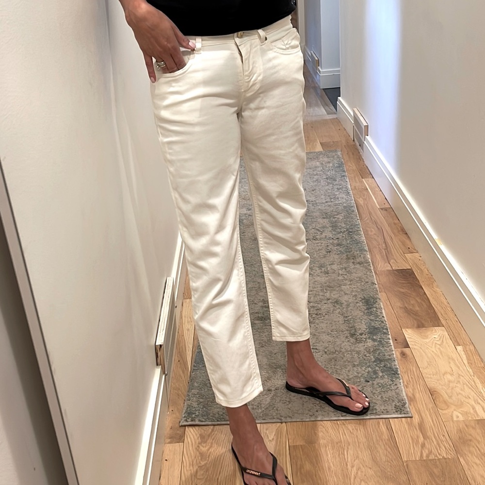Auth Ysl White Denim Jeans View 6